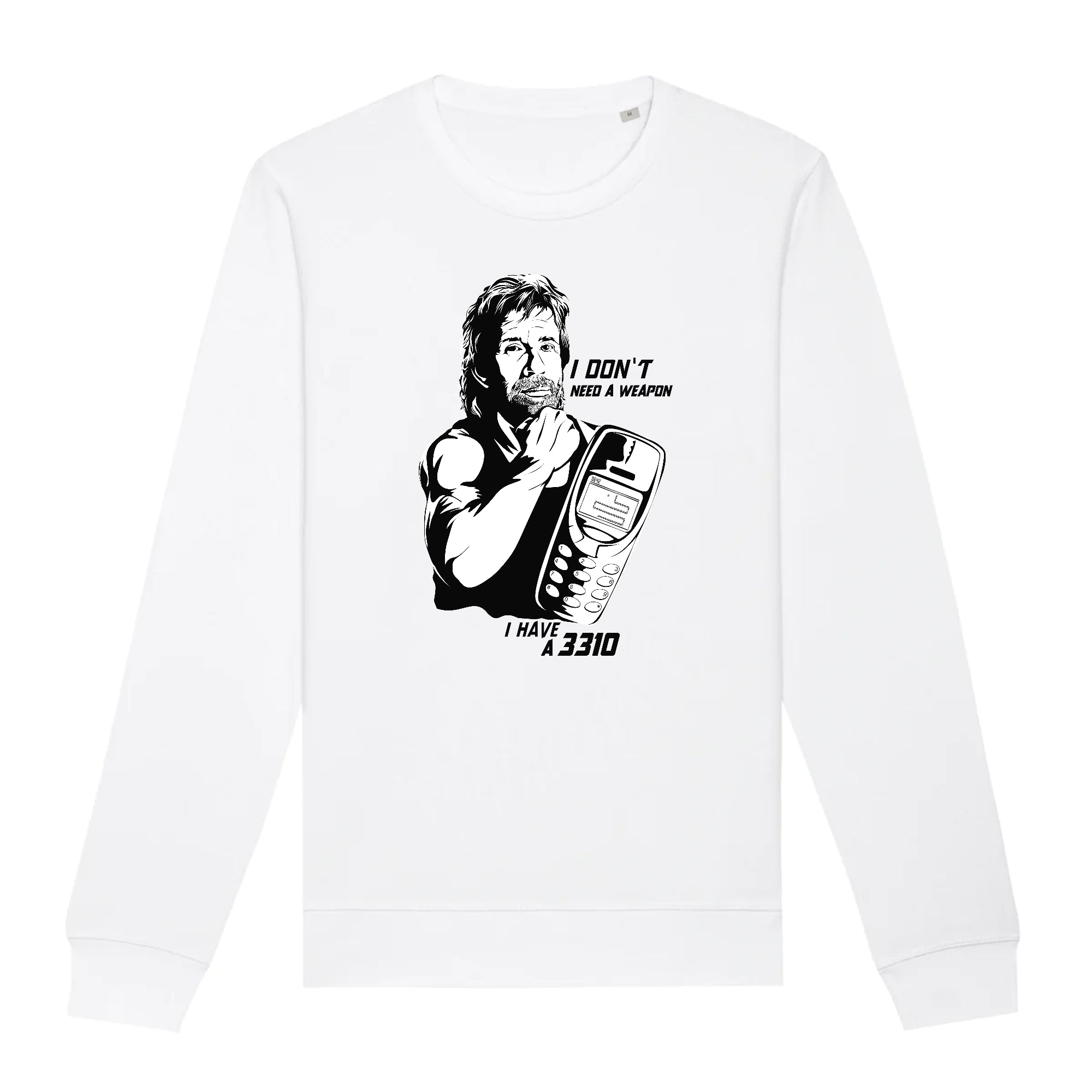 Sweat Premium Bio Unisexe i Don't Need a Weapon 3310 Vintage Mobile
