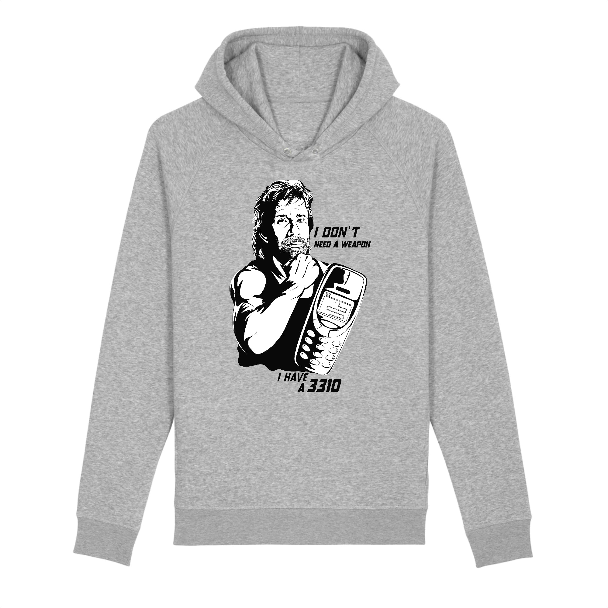 Sweat à capuche BIO Unisexe i Don't Need a Weapon 3310 Vintage Mobile